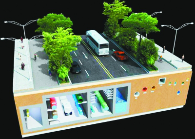 江北新區(qū)地下綜合管廊二期浦輝路示范段效果圖